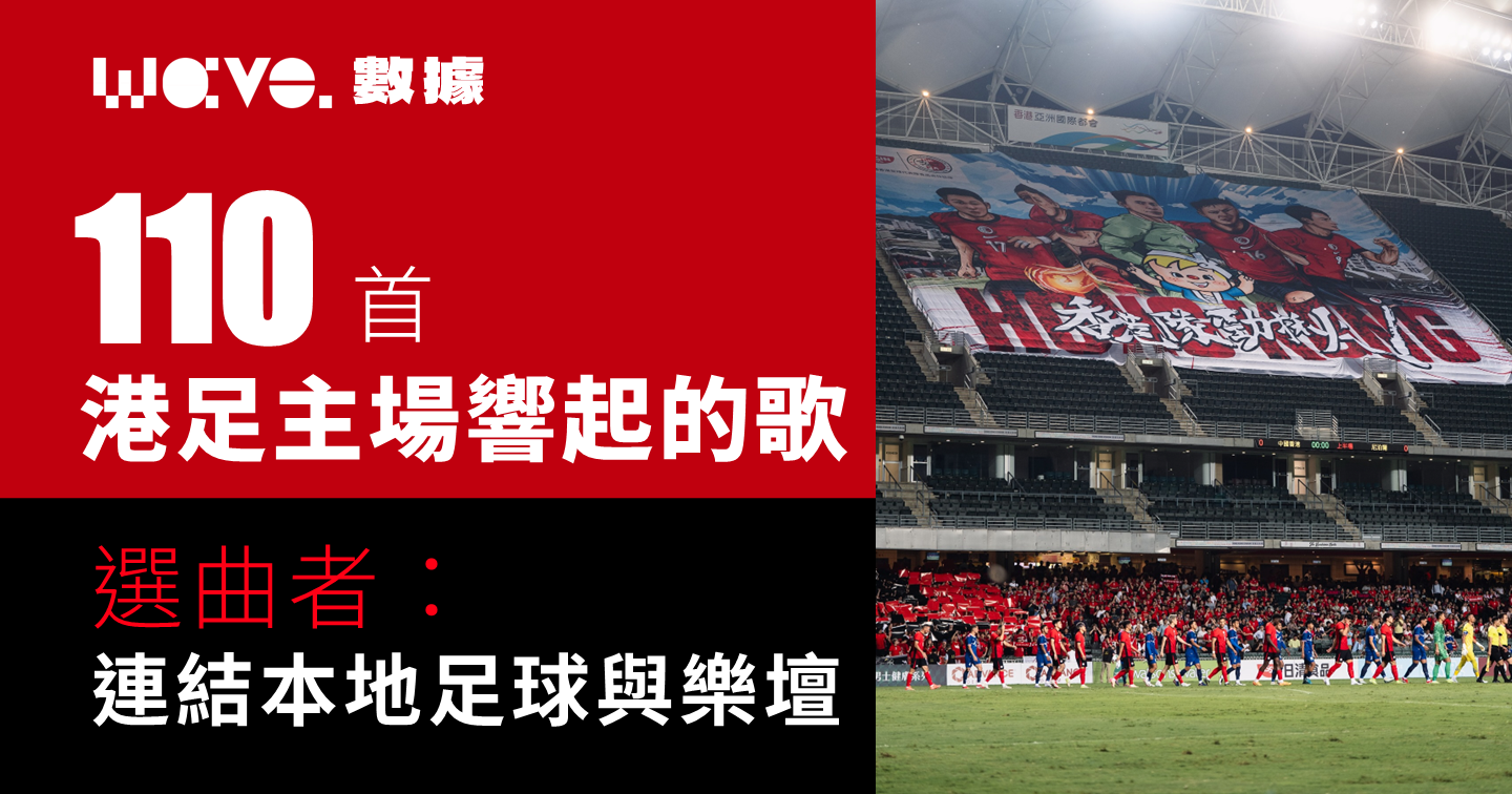 特寫｜港足歌單統計　110 首接近全本土　選曲者：連結本地波與廣東歌